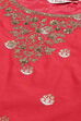 Red Art Silk Straight Kurta Garara Suit Set image number 1