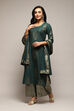 Navy Blue Cotton Straight Printed Kurta Capri Suit Set image number 0