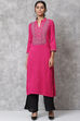 Fuchsia Straight Acrylic Kurta