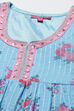 Blue Viscose Flared Kurta Garara Suit Set image number 1