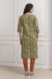 Green Cotton Printed Straight Kurta image number 3