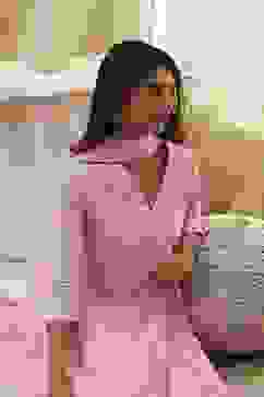 Pink Cotton Anarkali Suit Set image number 7