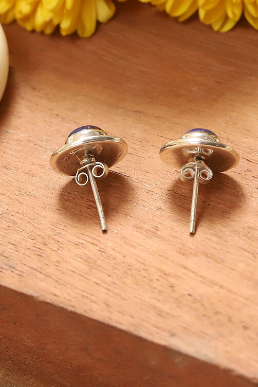 Blue 925 Sterling Silver Earrings image number 2