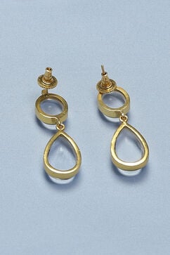 Gold Brass Earrings image number 2