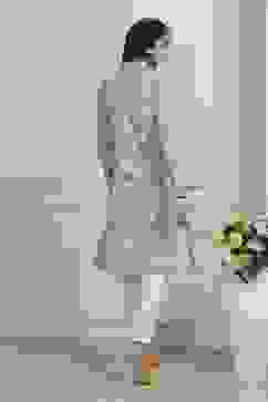 Blue Cotton Straight Kurta image number 3