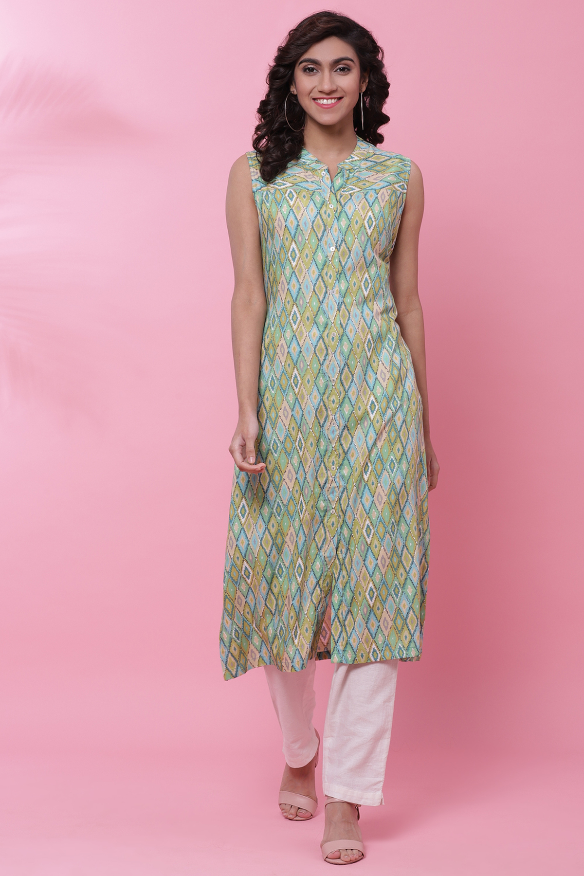 Green Rayon Kurta