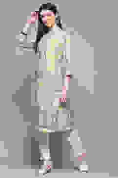 Teal Rayon Straight Kurta image number 2