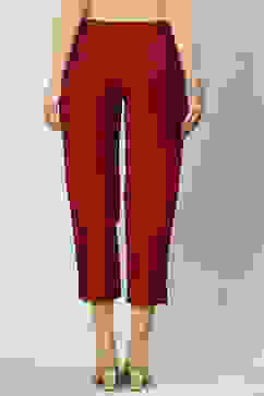 Maroon Poly Viscose Pants image number 4