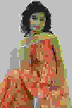 Pink Cotton Printed Gathered Suit Set image number 7