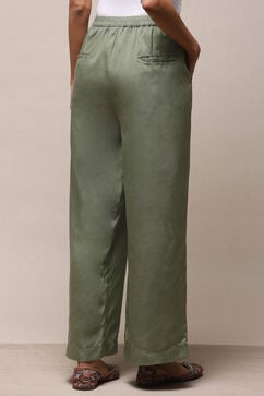 Green Bay Cotton Straight Solid Pants image number 4
