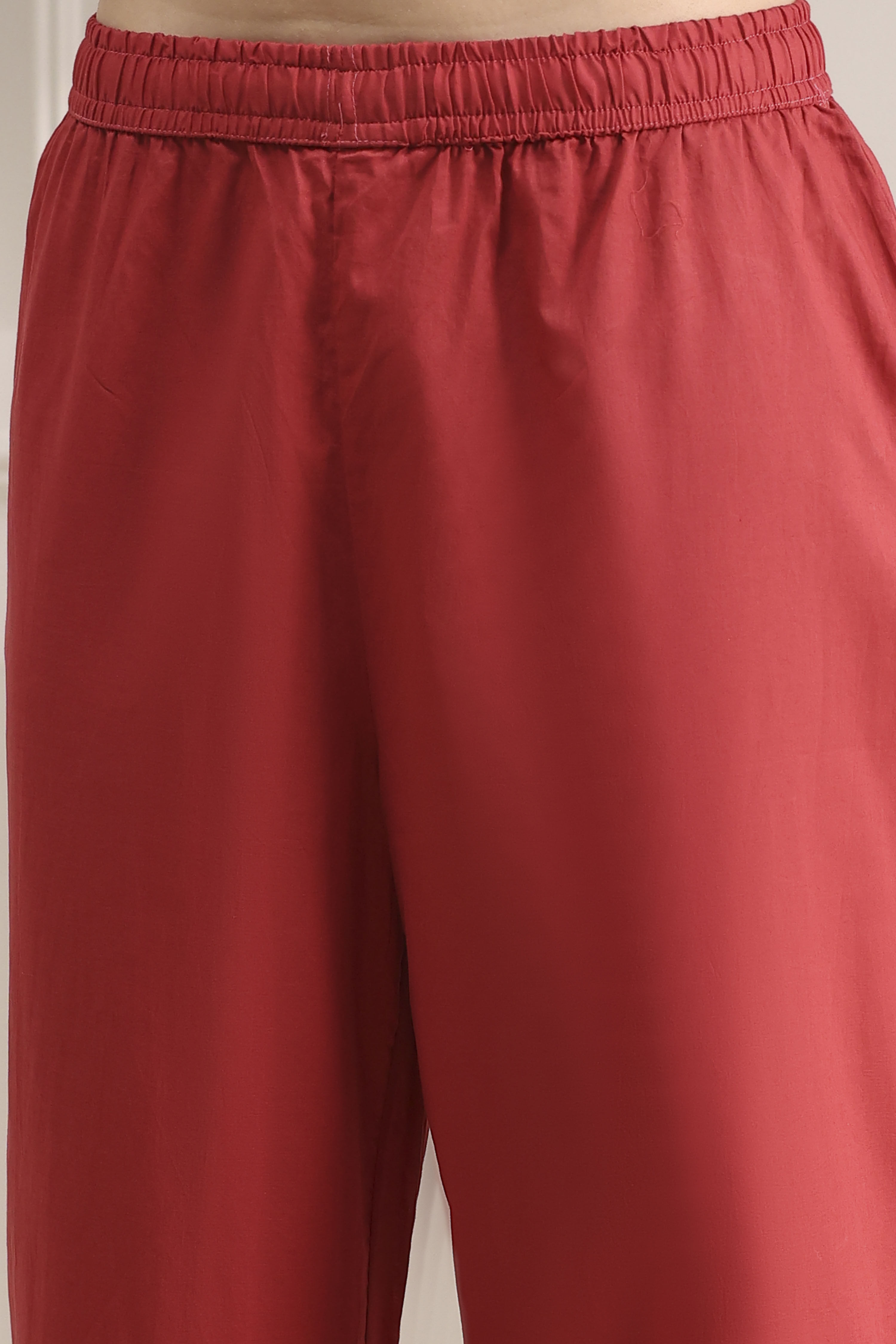 Grey Cotton Printed Straight Suit Set image number 2