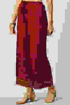 Maroon Rayon Palazzo image number 2