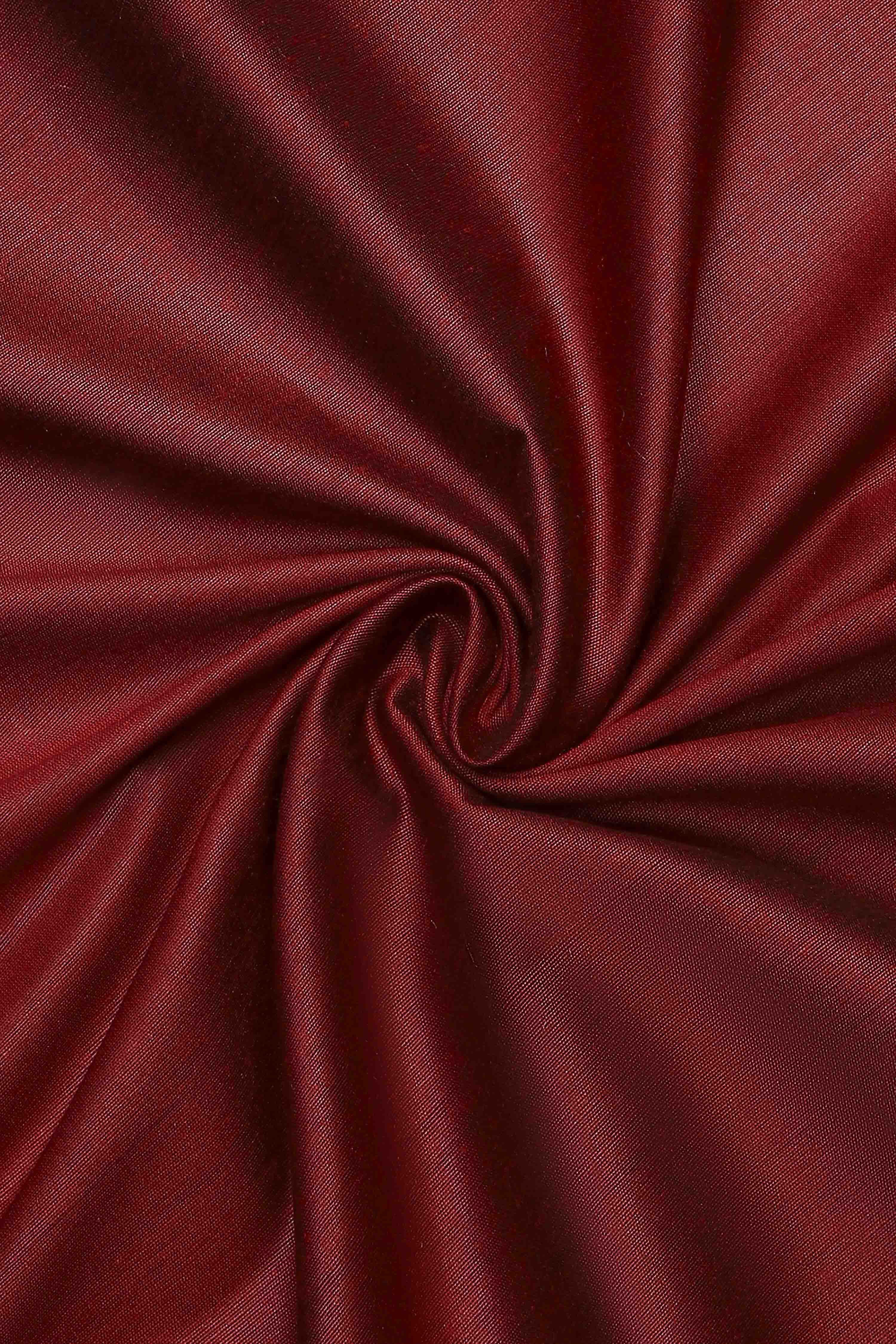 Maroon Cotton Printed Embroidered Unstitched Suit Set image number 2