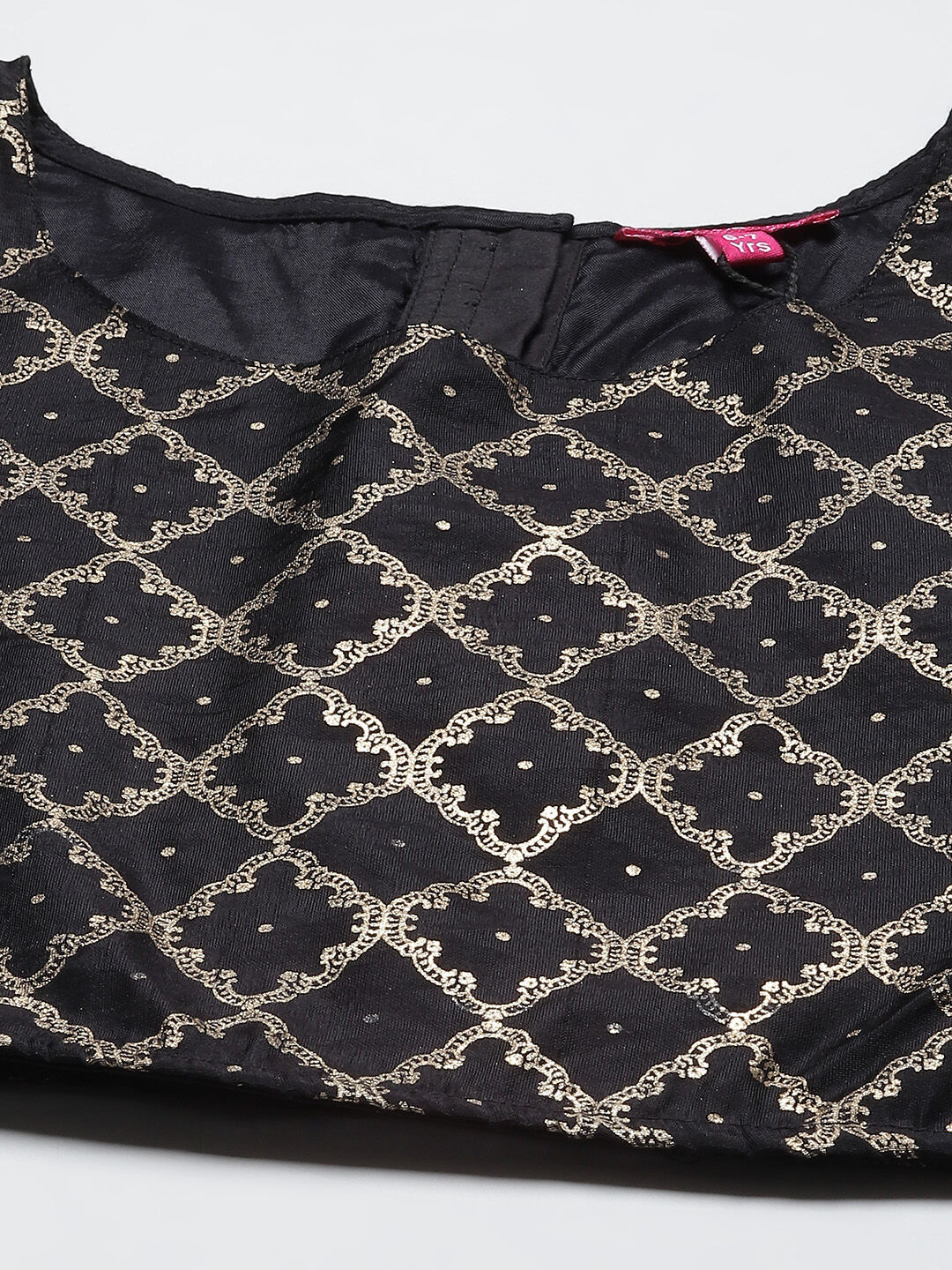 Black Art Silk Straight Lehenga Set image number 1