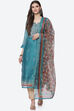 Neutral Chanderi Easy Stitch Suit Set image number 0
