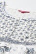 Off White Cotton Gathered Kurta Slim Pant Suit Set image number 1