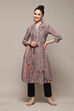 Red & Blue Polyester Straight Printed Kurta image number 6