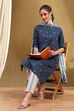Rust Cotton Straight Kurta Slim Pants Suit Set image number 0
