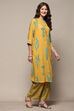 Mustard Rayon Straight Kurta Set image number 5