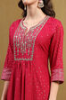 Green Cotton Printed Festive Gathered Suit Set image number 1