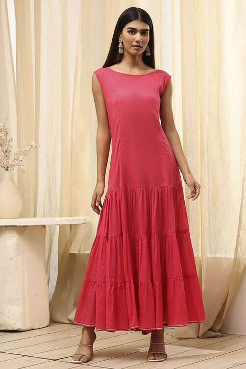 Black Poly Chanderi  Dress image number 2