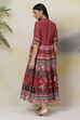 Cherry Flared Art Silk Printed Dress image number 5