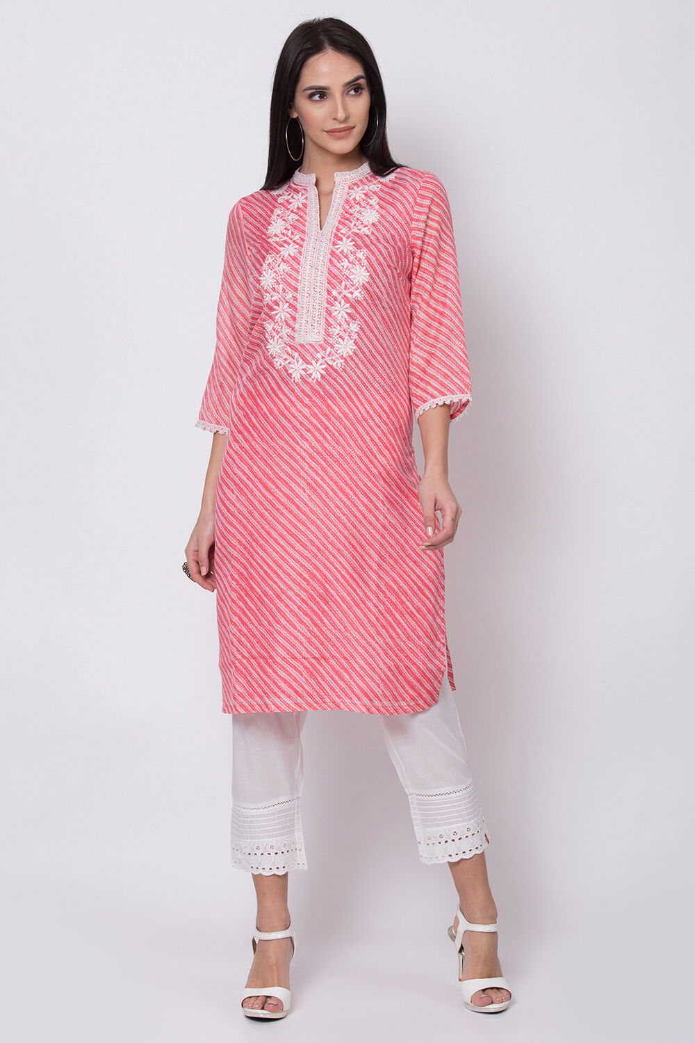 Peach Straight Kurta image number 0