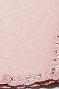 Blush Pink Viscose Straight Straight Kurta Palazzo Suit Set image number 3