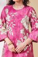 Indigo Blue Cotton Floral Straight Kurta Set image number 1