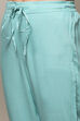 Light Blue Rayon Straight Kurta Regular Pants Suit Set image number 3