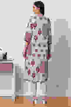 Plum Cotton Straight Kurta image number 4