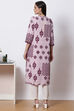 Plum Cotton Straight Kurta image number 4