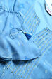 Blue Metallic Cotton Straight Kurta Slim Pant Suit Set image number 1