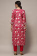 Pink Muslin Unstitched Suit set image number 8