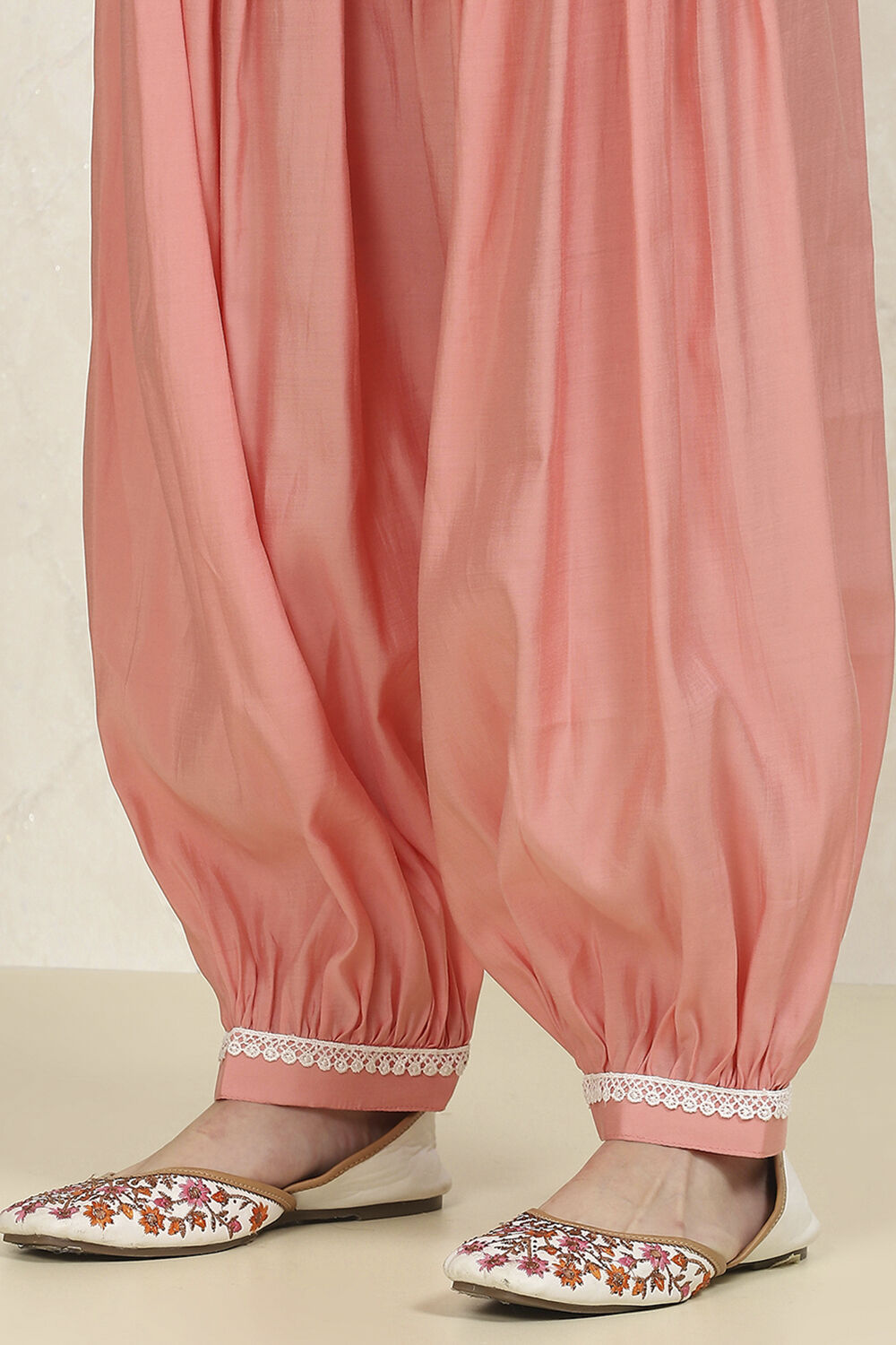 Yellow Modal Machine Embroidered Unstitched Suit Set image number 8