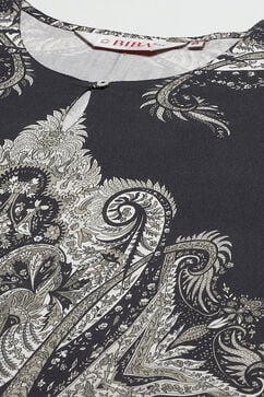 Black Straight Cotton Printed Sleepwear image number 1