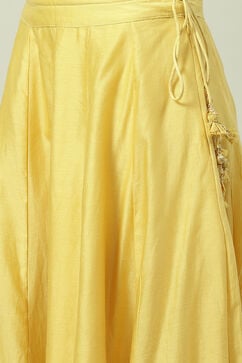 Yellow Flared Kurta Lehenga Suit Set image number 2
