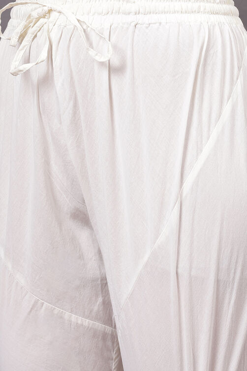Rohit Bal Off White Cotton Silk Anarkali Yarndyed Suit Set image number 2