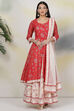 Red Poly Cotton Lehenga Set image number 5