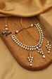 Gold Plated Brass Kundan-Style Necklace Set image number 0