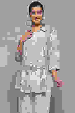 Blue Viscose Straight Kurti image number 5