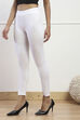 Black Cotton Blend Solid Leggings image number 2