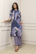 Maroon Cotton Abstract Printed Straight Suit Set image number 0