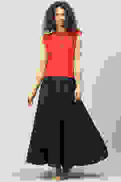 Navy Art Silk Skirt image number 5