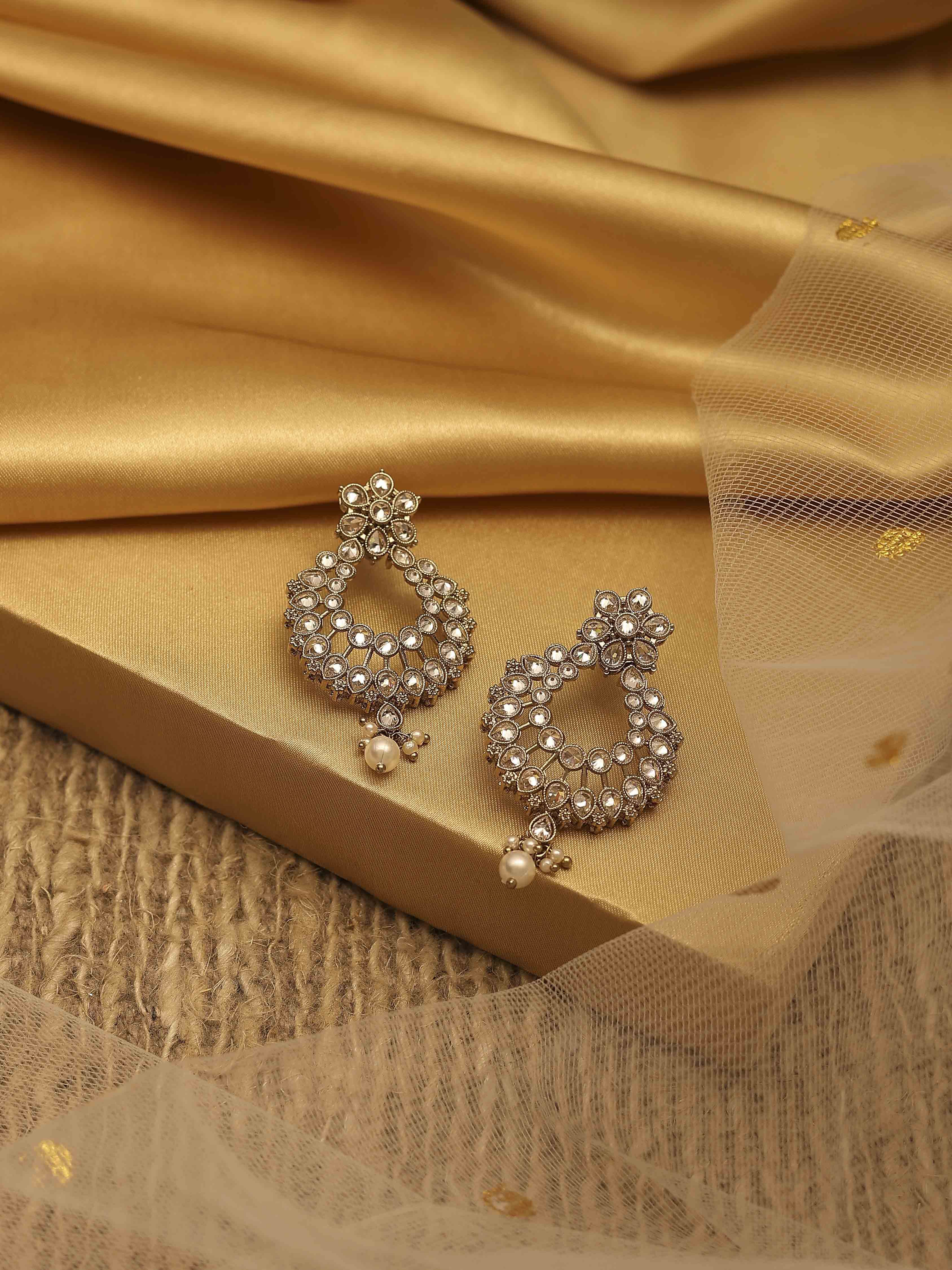 Gold Plated Brass Drop Earrings image number 0