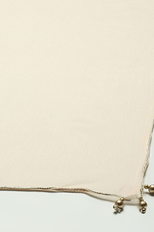 Beige and Black Printed Straight Suit Set image number 3