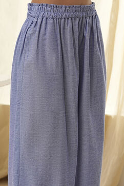Dull Blue Cotton Straight Co-ord Set image number 2