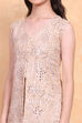 Off-White Embroidered Short Kurta & Palazzo Set image number 1
