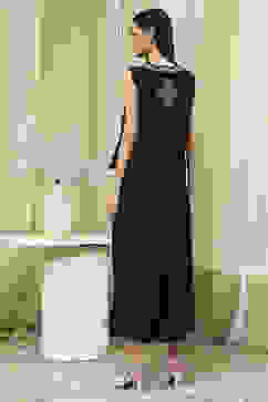 Black Solid Straight Co-ord Set image number 4