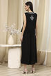 Black Viscose Rayon Straight Solid Fusion Set image number 4